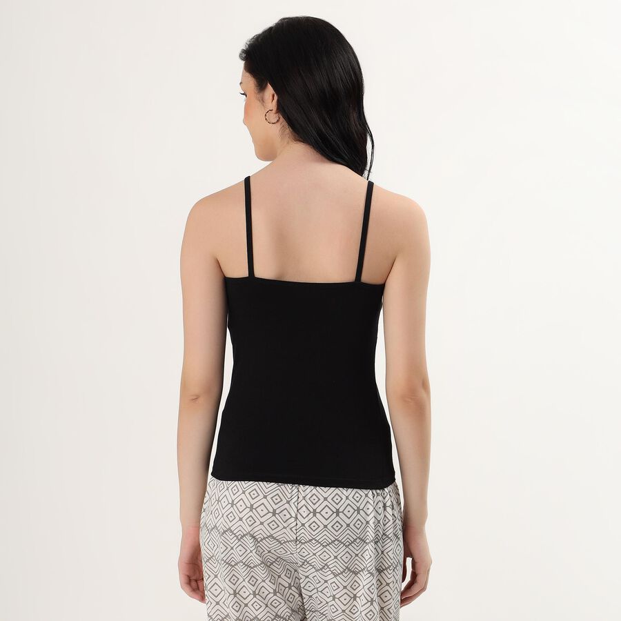 Ladies' Spaghetti Slips, Black, large