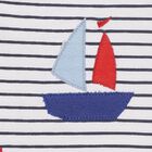 Infants' Red Cotton Round Neck Nautical Baba Suit, Red, small