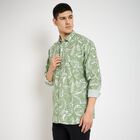 Men's 100% Cotton Casual Shirt, हल्का हरा, small image number null