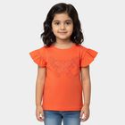 Girls' T-Shirt, मूँगा (कोरल), small