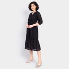 Ladies' 100% Cotton Dress, Black, small image number null