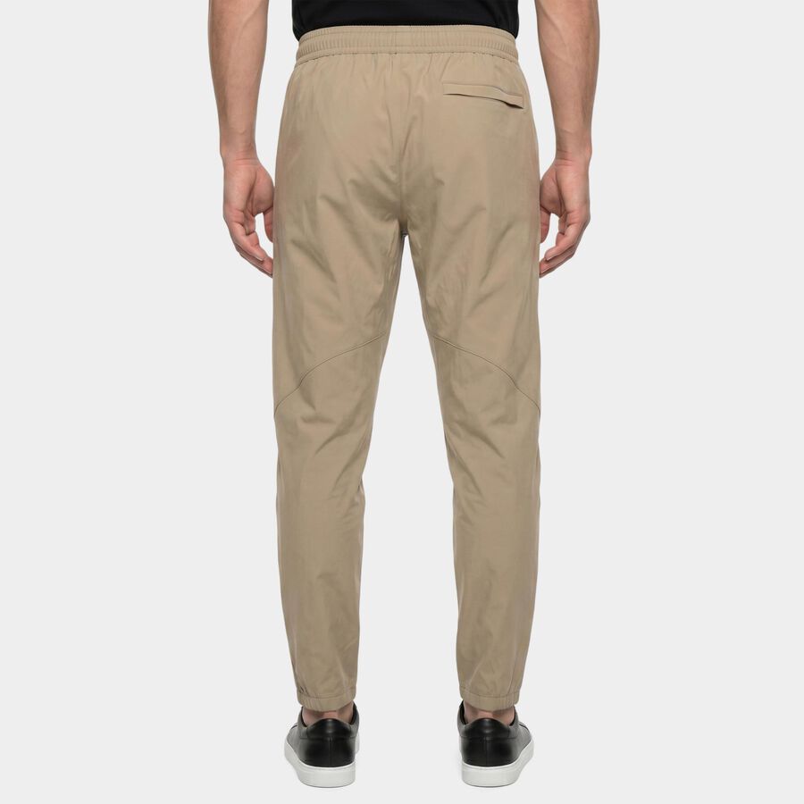 Men's Beige Straight Fit Track Pants, गहरा पीला, large