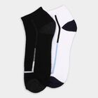 Men's Socks (Pack of 2), काला, small