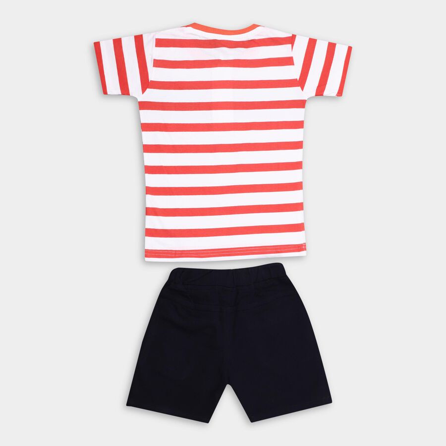 Boys' 100% Cotton Knit Baba Suit , Orange, large image number null