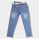Girls' Light Blue Regular Fit Embellished Jeans, Light Blue, small image number null