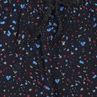 Girls' Navy Blue Jogger Floral Printed Pyjama, Navy Blue, small