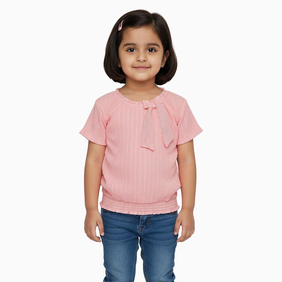 Girls' T-Shirt, Peach, large image number null