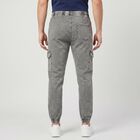 Men's Grey Cargo Jogger, मिश्रित हल्का ग्रे, small