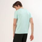 Men's Light Aqua Crew Neck Athleisure T-Shirt, Aqua, small