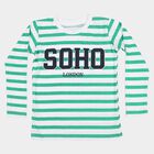 Boys Green Crew Neck Regular Boys T-Shirt, Light Green, small