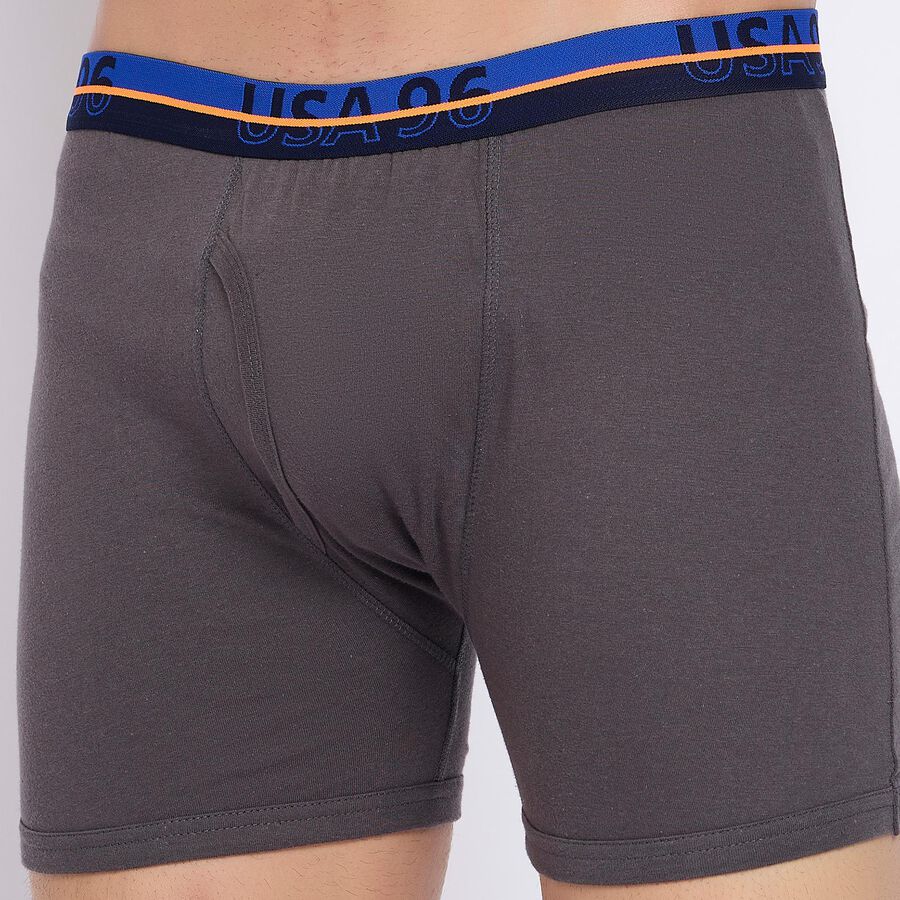 Men's 100% Cotton Trunks, गहरा ग्रे, large image number null