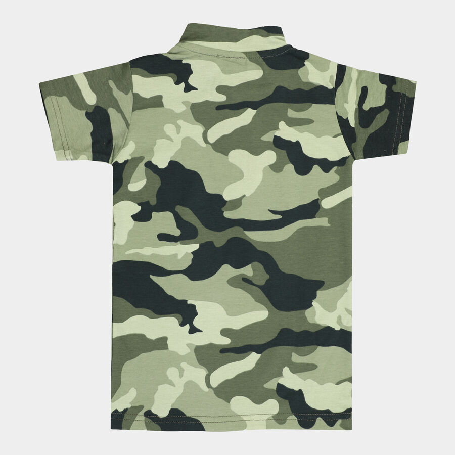 Boys All Over Print T-Shirt, Olive, large image number null