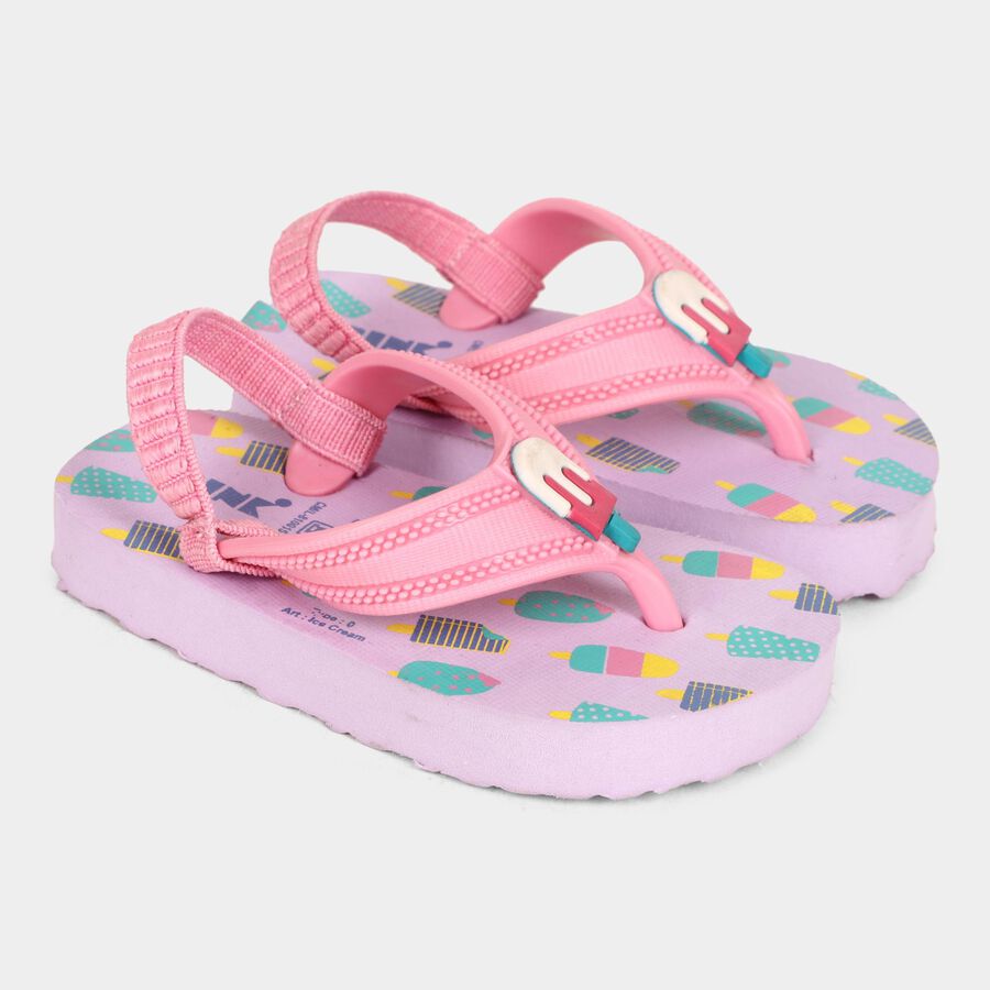 Girls' Thong Slipper, Purple, large image number null
