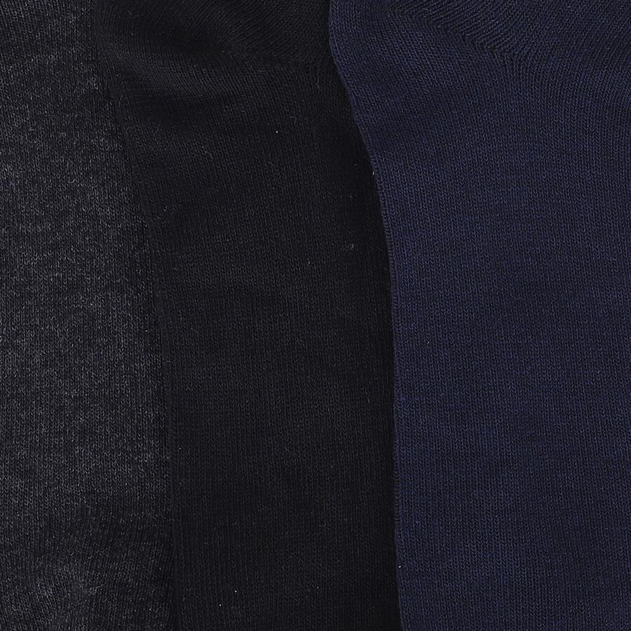 Men's Socks (Pack of 3), Navy Blue, large