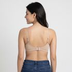 Women's Brown Padded Wired T-Shirt Bra, भूरा, small