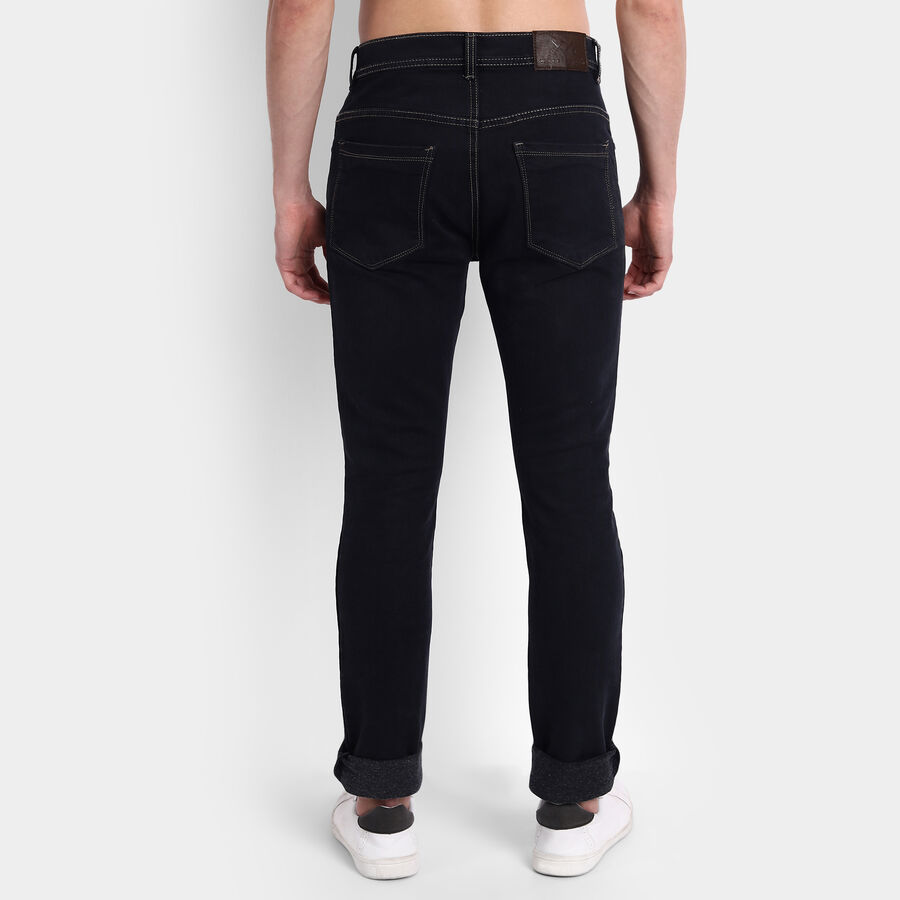 Overdyed 5 Pocket Slim Fit Jeans, Dark Blue, large image number null