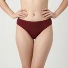Women's Maroon Regular Fit Solid Panty, Maroon, small
