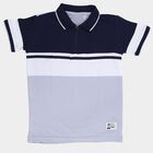 Boys' Light Blue Round Neck Graphic Printed T-Shirt, हल्का नीला, small