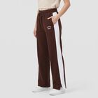 Women's Brown Straight Fit Side Panel Track Pants, भूरा, small