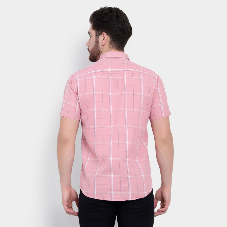 Cotton Checks Casual Shirt, Pink, large image number null