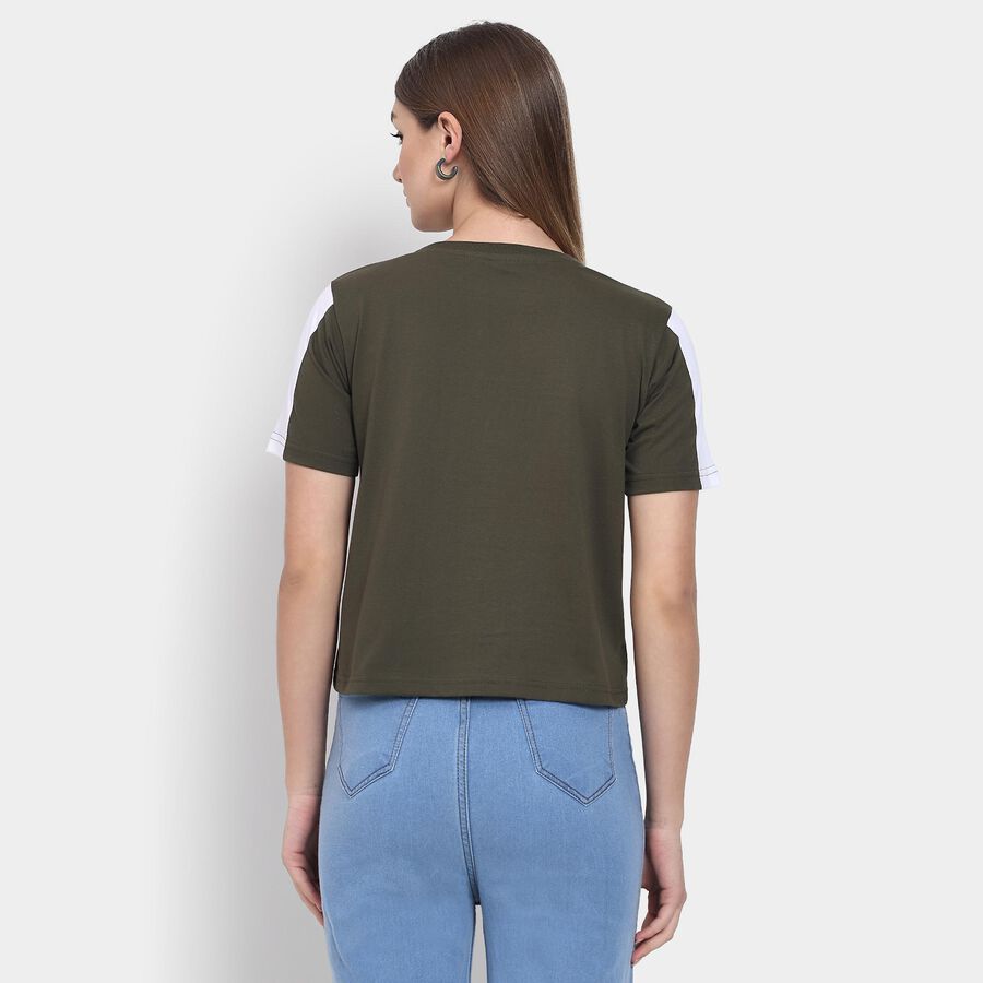 Ladies' Round Neck T-Shirt , ओलिव, large image number null