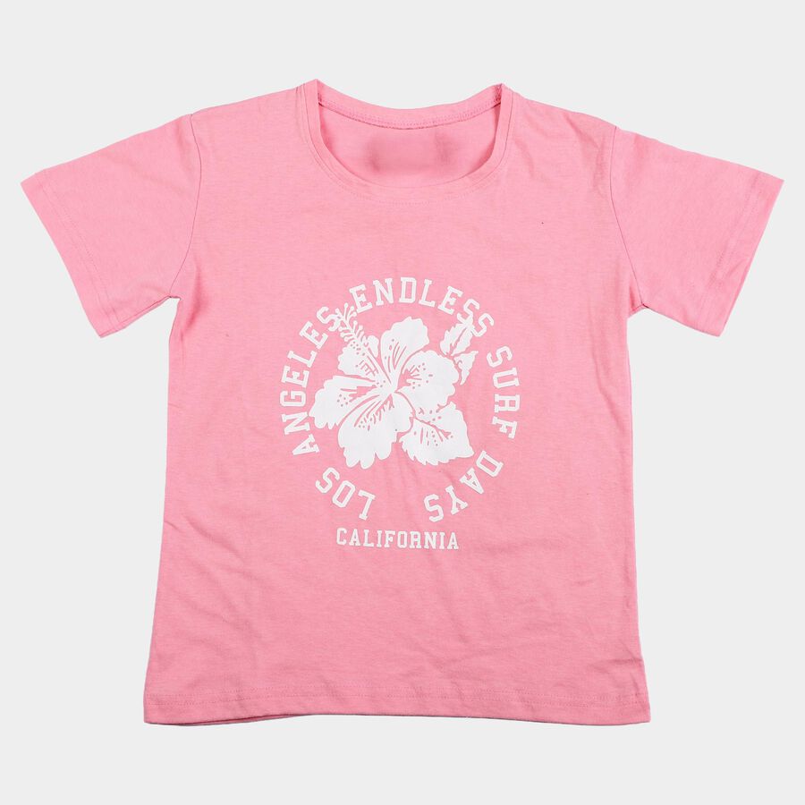 Girls' T-Shirt, Light Pink, large