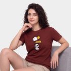 Women's Rust Round Neck Regular T-Shirt, रस्ट, small