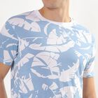 Men's Light Powder Blue Cotton Round Neck T-Shirt, Light Blue, small image number null
