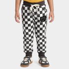 Boys' Charcoal Jogger Fit Checked Pyjama, Charcoal, small