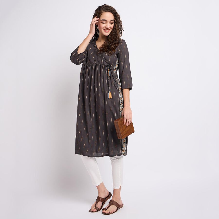 Ladies' Kurta, Dark Grey, large image number null