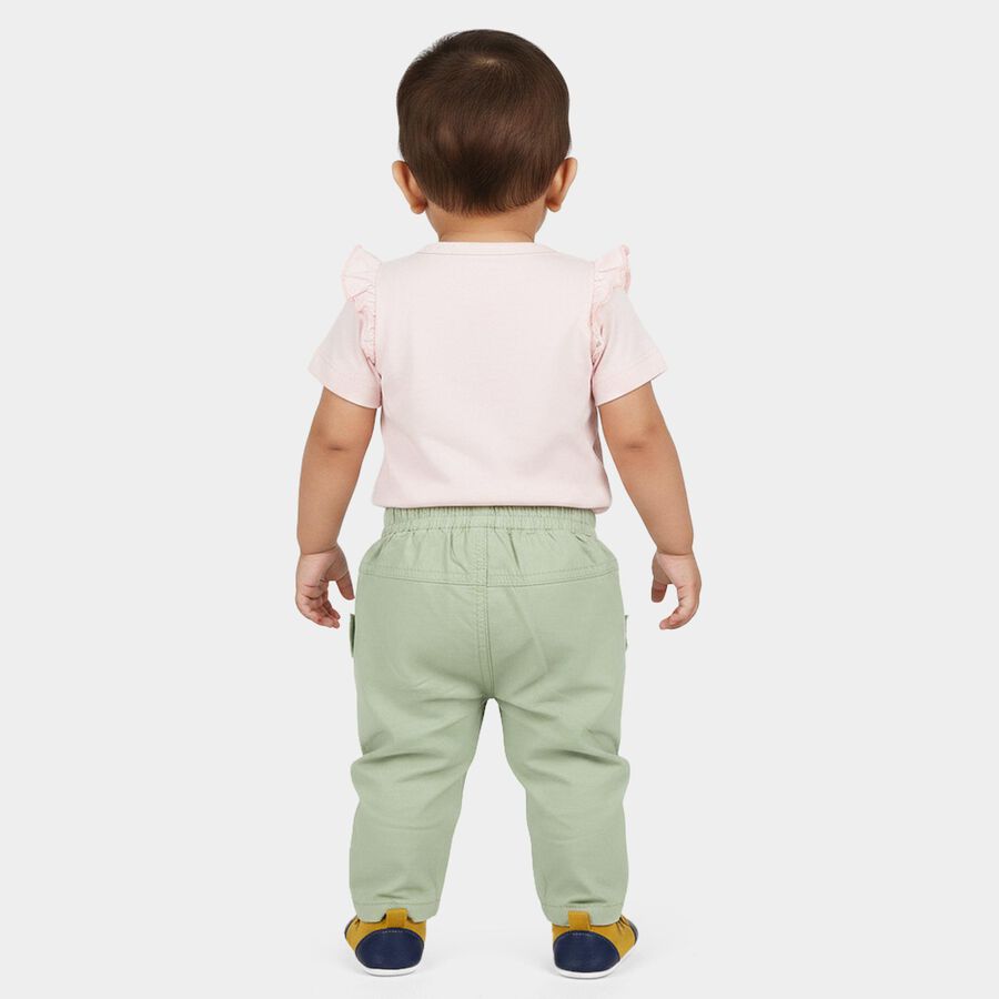 Infants Pink Cotton Round Neck T-Shirt Set Upper and Bottom Set, हल्का गुलाबी, large