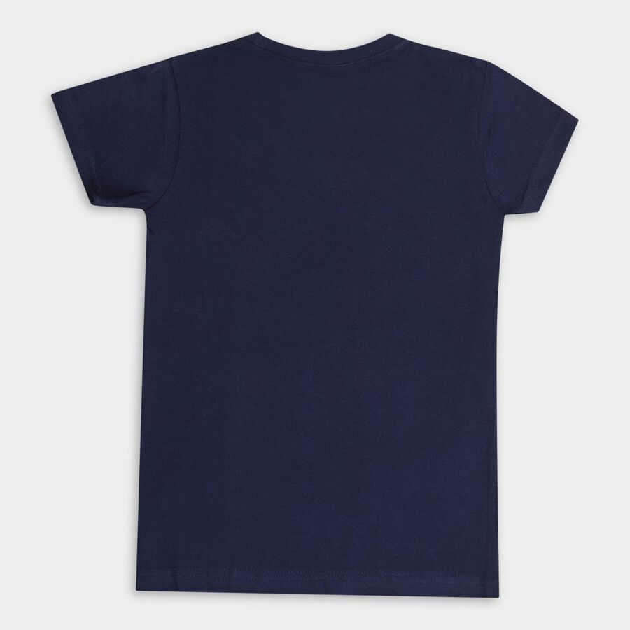 Boys Cotton T-Shirt, Navy Blue, large image number null