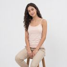 Women's Pink Scoop Neck Camisole Slip, हल्का गुलाबी, small