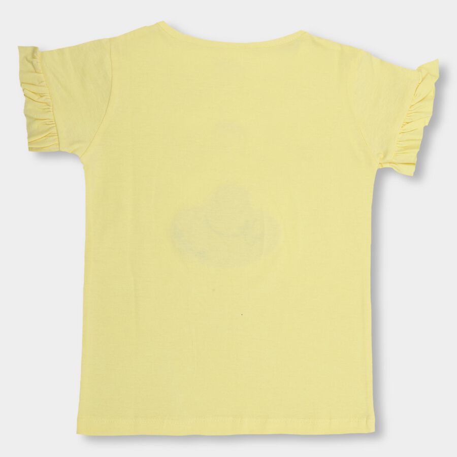 Girls' 100% Cotton T-Shirt , Yellow, large image number null