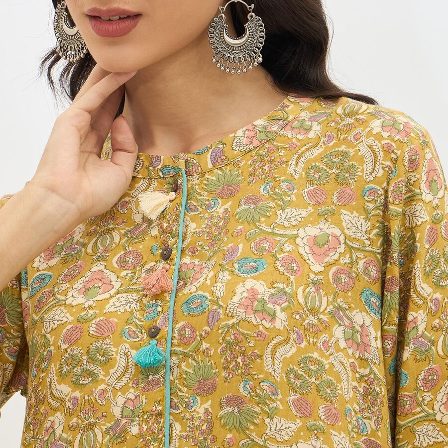 Ladies'Kurta, पीला, large image number null