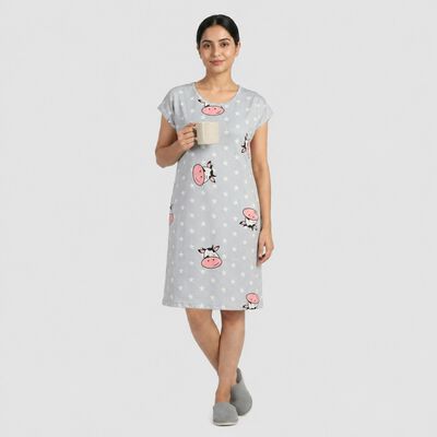 Women's Light Blue Minimalist Nighty