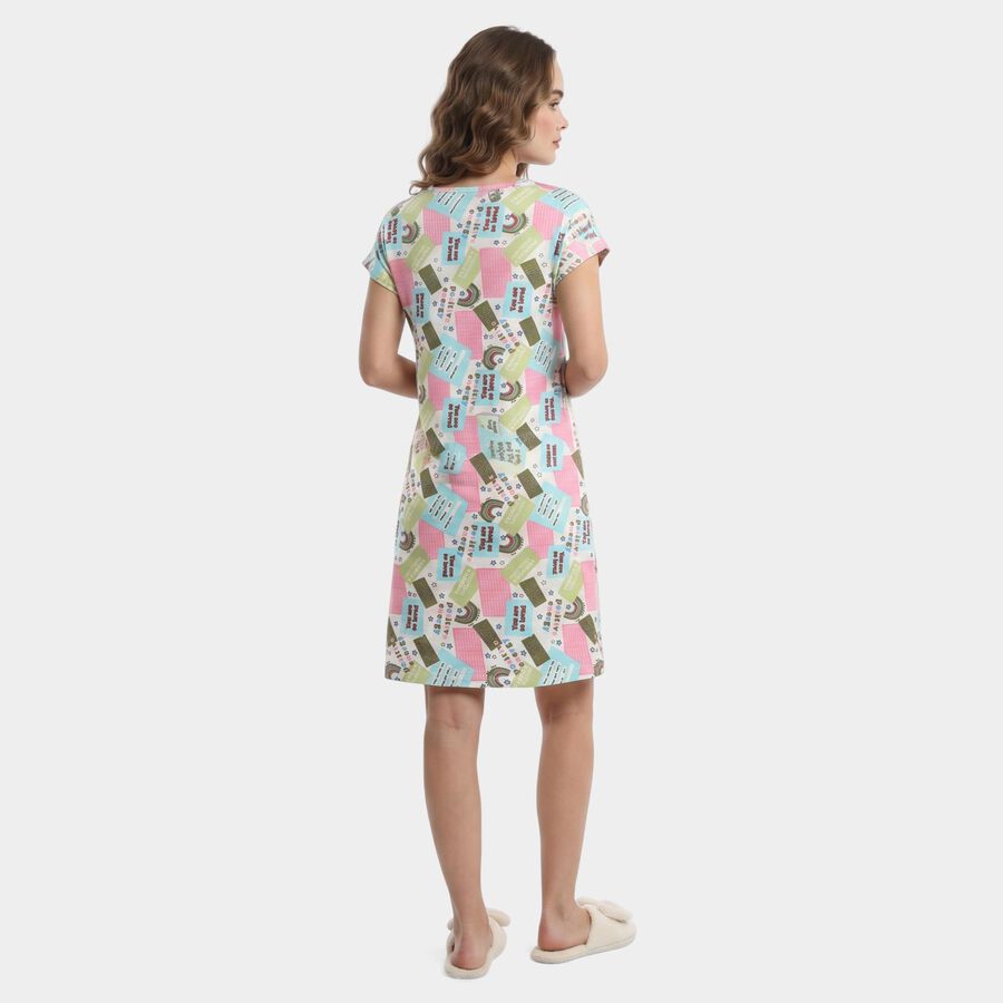 Women's White Nighty, सफ़ेद, large