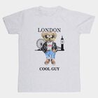 Boys Ecru Melange Round Neck Casual Half Sleeve T-Shirt, Ecru Melange, small