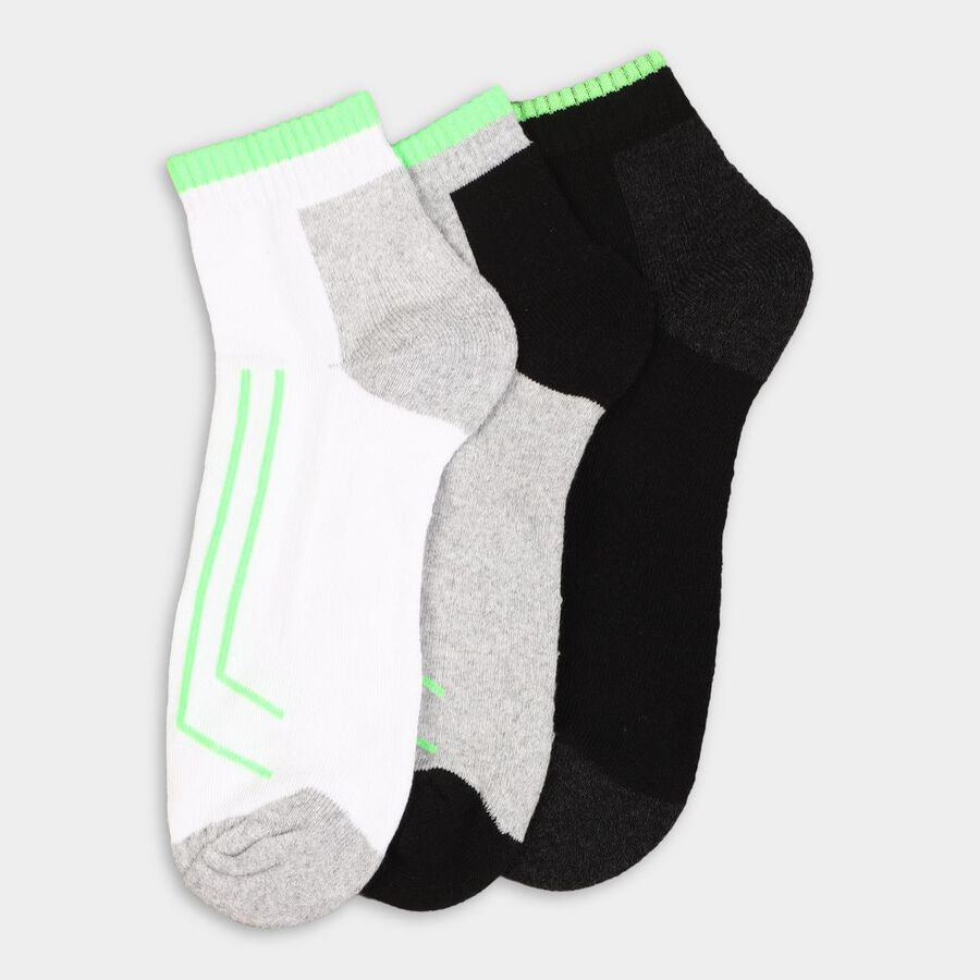 Men's Socks (Pack of 3), White, large image number null