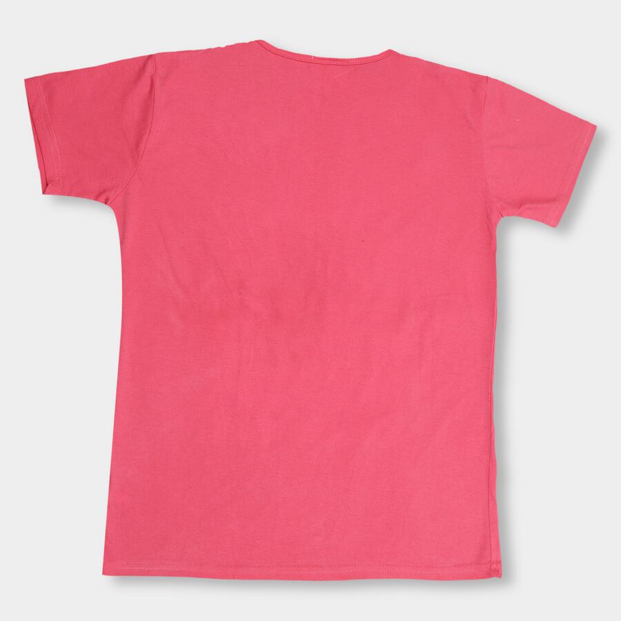 Girls' T-Shirt, गुलाबी, large