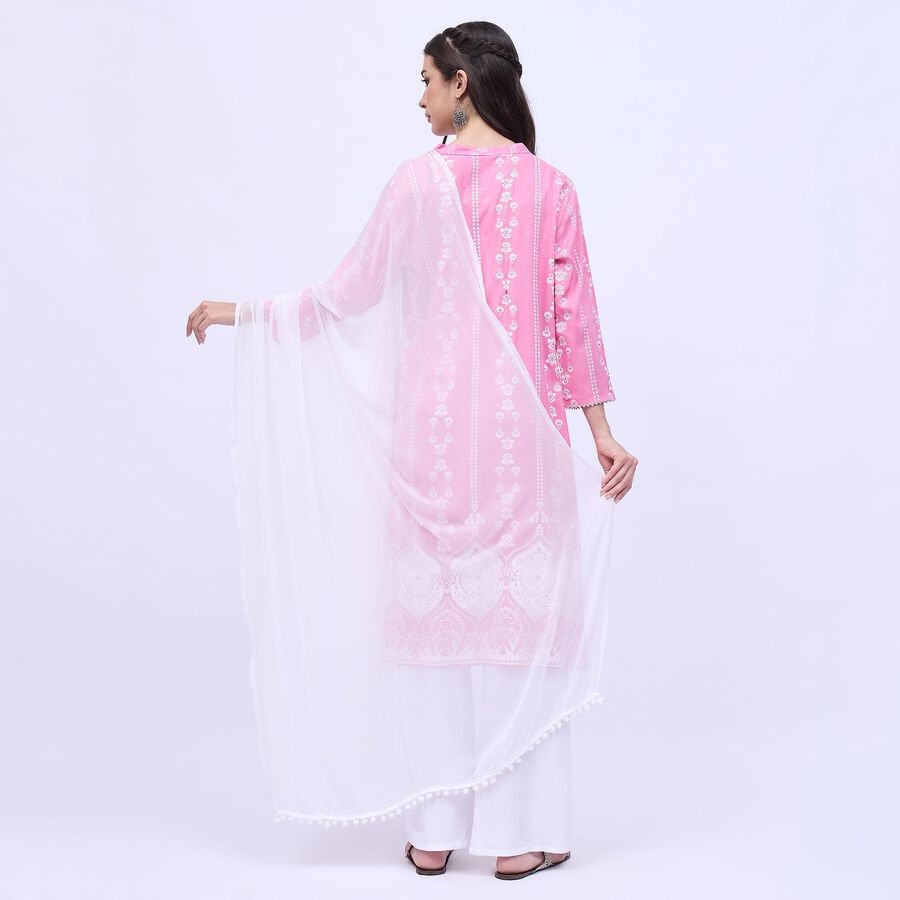 Ladies' Dupatta, White, large image number null