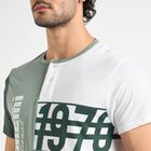 Men's Henley Half Sleeves T-Shirt , Light Green, small image number null
