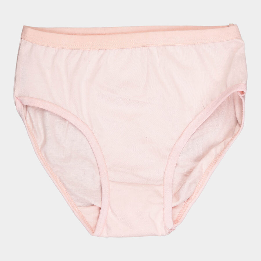 Girls Cotton Solid Panty, Peach, large image number null