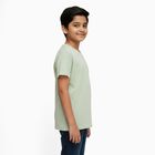 Boys' 100% Cotton Half Sleeves T-Shirt, हल्का हरा, small image number null