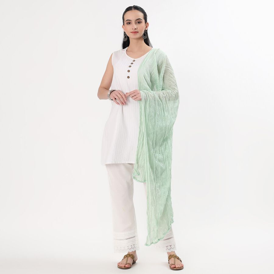 Ladies' Dupatta, हल्का हरा, large image number null