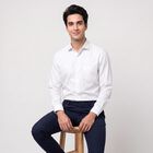 Men's White Formal Shirt, सफ़ेद, small