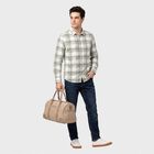 Men's Olive Green Cotton Casual Shirt, ओलिव, small