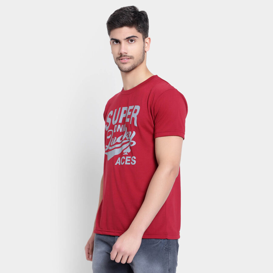 Round Neck T-Shirt, Maroon, large image number null