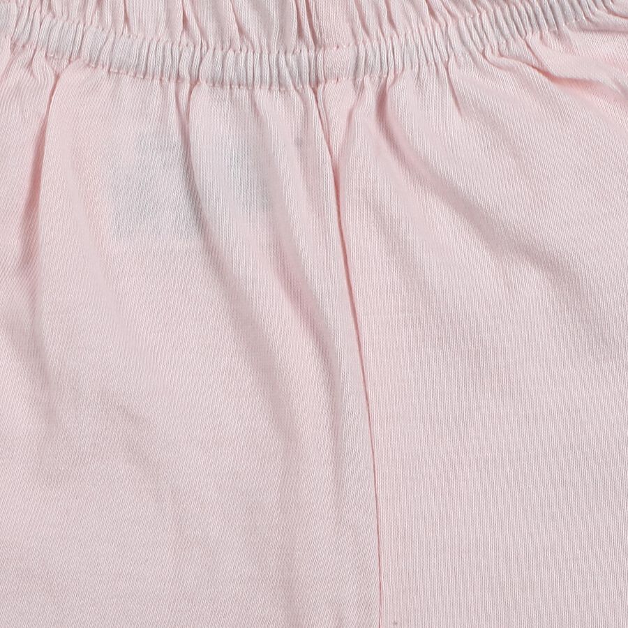 Infants' Pink Regular Fit Printed Half Pant, Pink, large