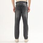 Men's Washed Black Straight Fit Jeans, हल्का ग्रे, small image number null